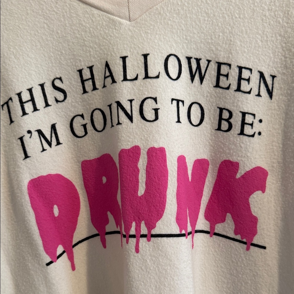 Wildfox Cream V-Neck Halloween Sweatshirt XSmall - Picture 4 of 8